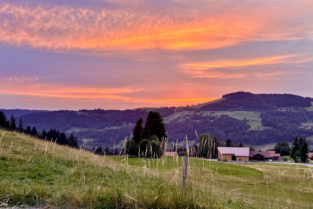 Allgäu Oberstaufen zonsondergang