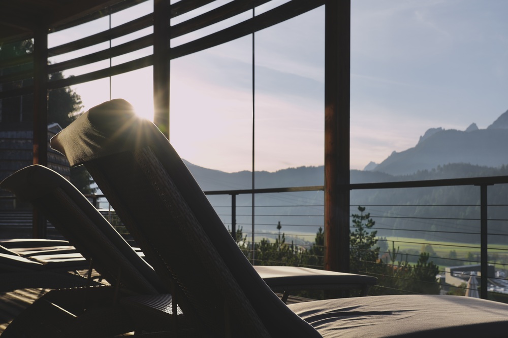 Panoramisch uitzicht over de Dolomieten vanuit Naturhotel Leitlhof