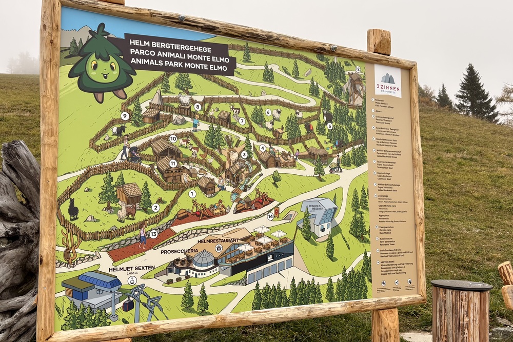 Sexten Helm Bergtieregehege kinder alm